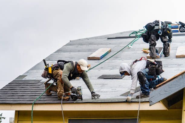 Professional Gutter Installation technician working in Robson, WV